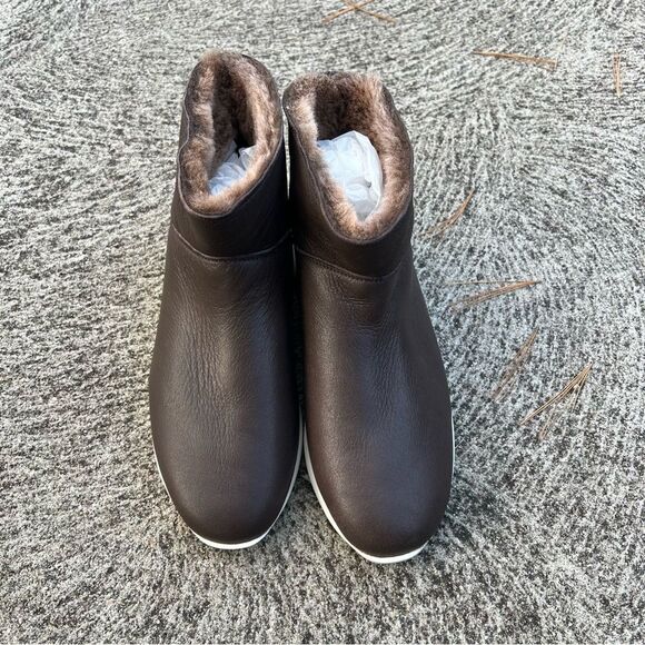 Vince Adora Napa Leather Shearling Sneaker Boots size 6 Brown NWT - Picture 7 of 7